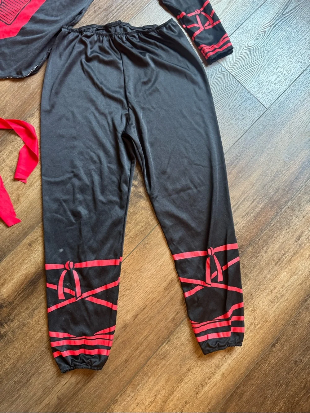 Kids Ninja Costume Set with Hooded Top, Pants, and belt kids size 6